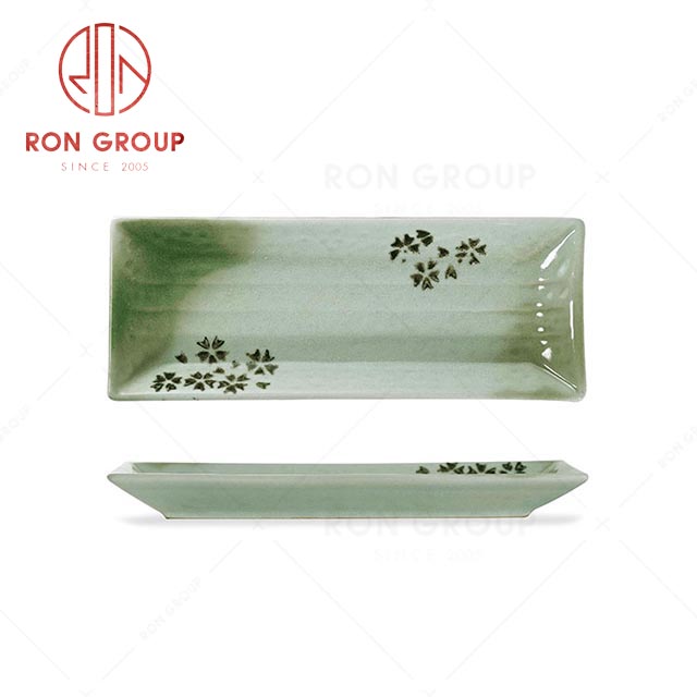 RN0039P02606  Wholesale Classic Japanese Style High-end Ceramic Rectangular Plate