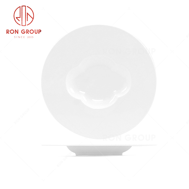 RN0037P06233  Hot S elling Unique Design Pure White Soup Plate