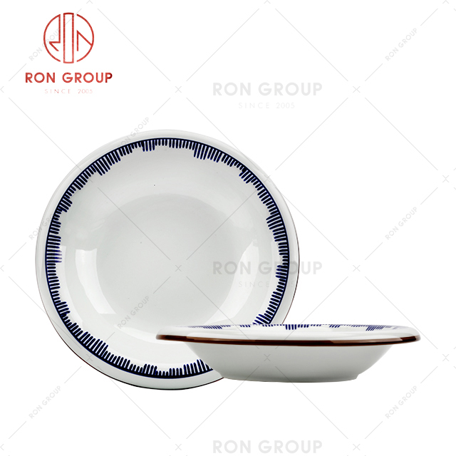 wholesale ceramic plates dinnerware unique shape oyster plate for restaurant