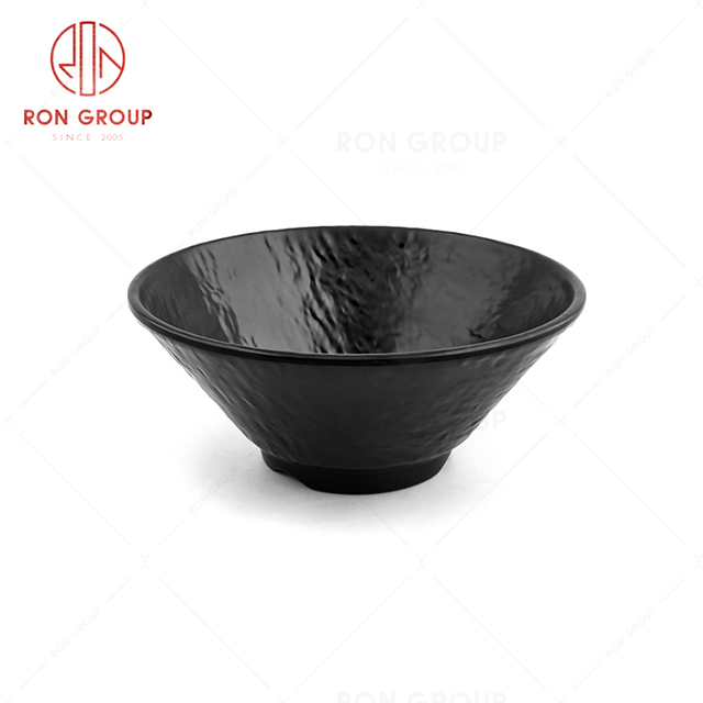 Factory direct selling restaurant tableware black melamine frosted bowl