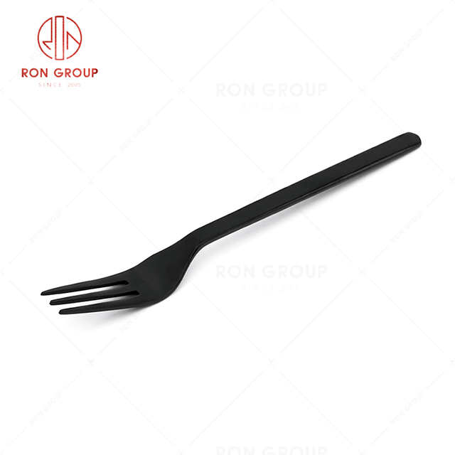 RN0178E00443 Hot Sale High Quality Black Stainless Steel Cutlery Arthur Series--  Three-toothed  Fork