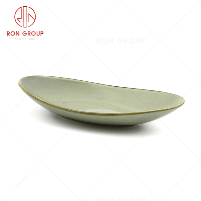 RonGroup New Color Morandi Chip Proof Porcelain  Collection - Ceramic Dinnerware Snack Plate