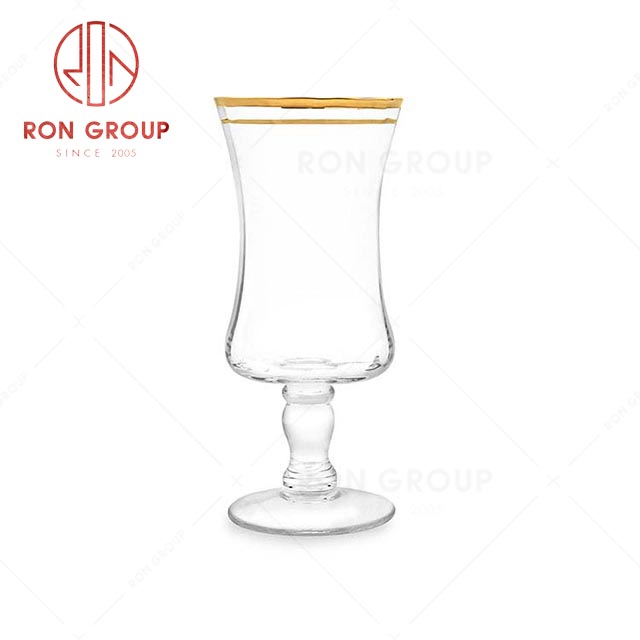 RN0048G00008 Hot Sale Classic Gold Rim Water Glass