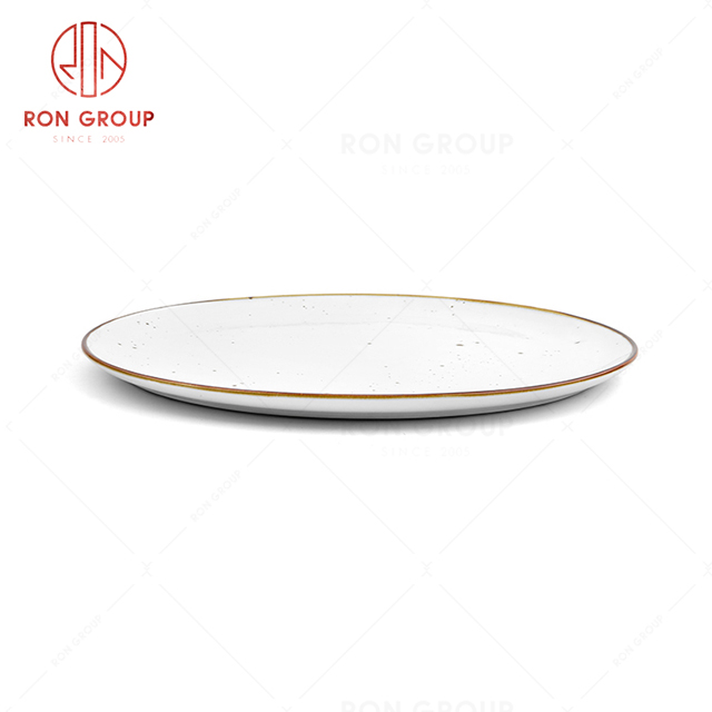 RonGroup New Color Chip Proof  Collection Cream White  -  Pizza Plate 