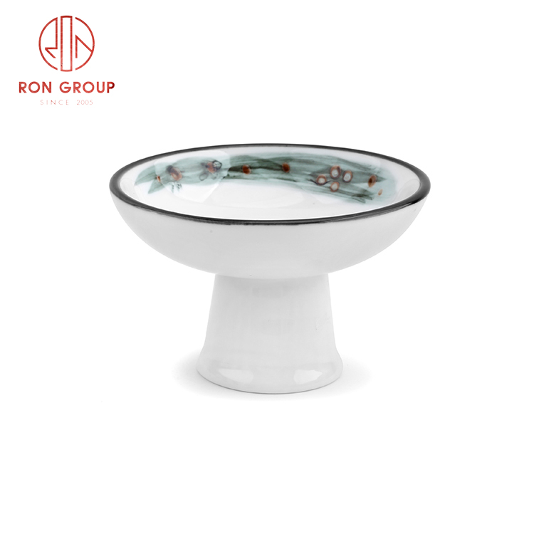 Hot sale new chinese modern high sauce dish multifunctional banquet porcelain ink painting tableware