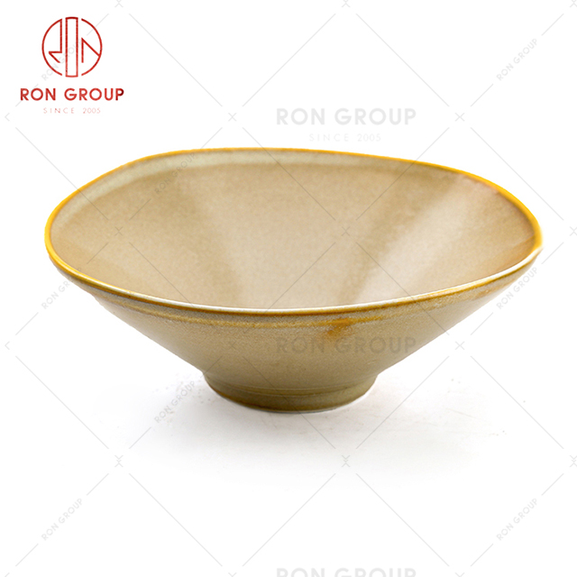 Wholesale ceramic square bowl reusable porcelain promotional soup rice salad bowl plate hotel restaurant top quality dinnerware