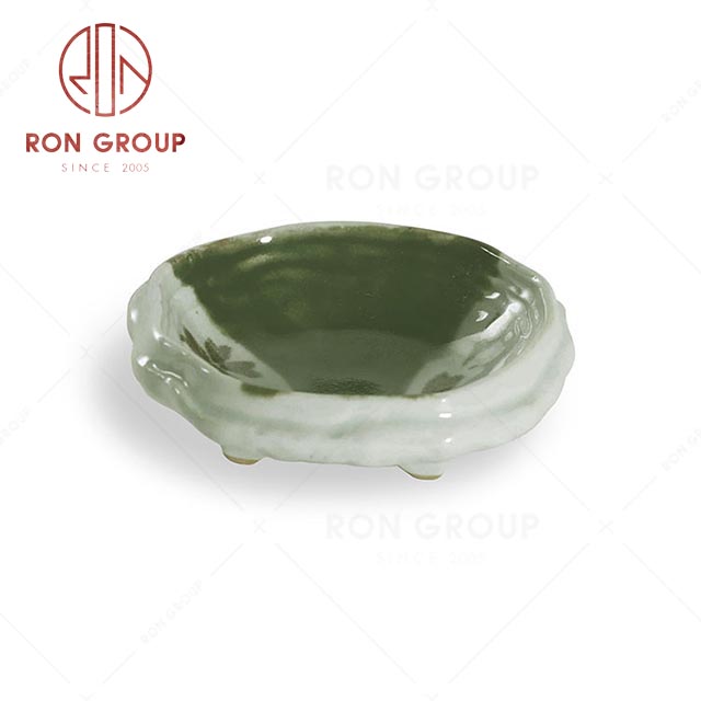 RN0039P02680 Hot Sale High Quality Exquisite Sakura Green Four Corner Dish