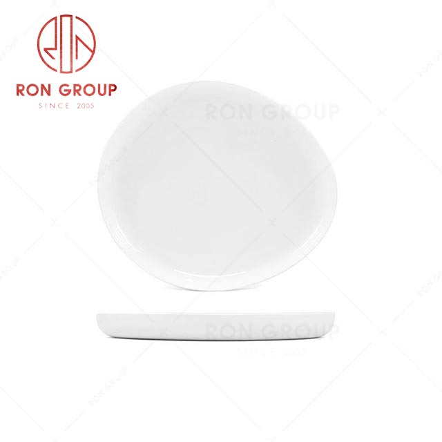 RN0037P06706-07 Wholesale Unique Design Premium White Ceramic Round Plate