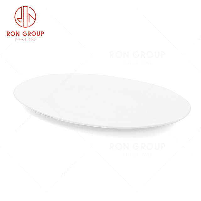 RN0037P06157 Hot Selling Classic Simple Design Pure White Bone China Plate