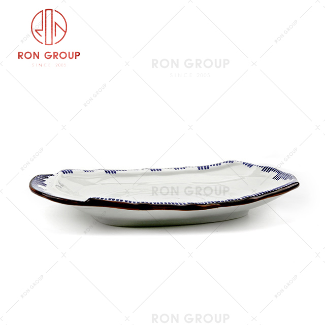 Factory direct selling restaurant tableware hotel easily clean dinnerware special shape plate