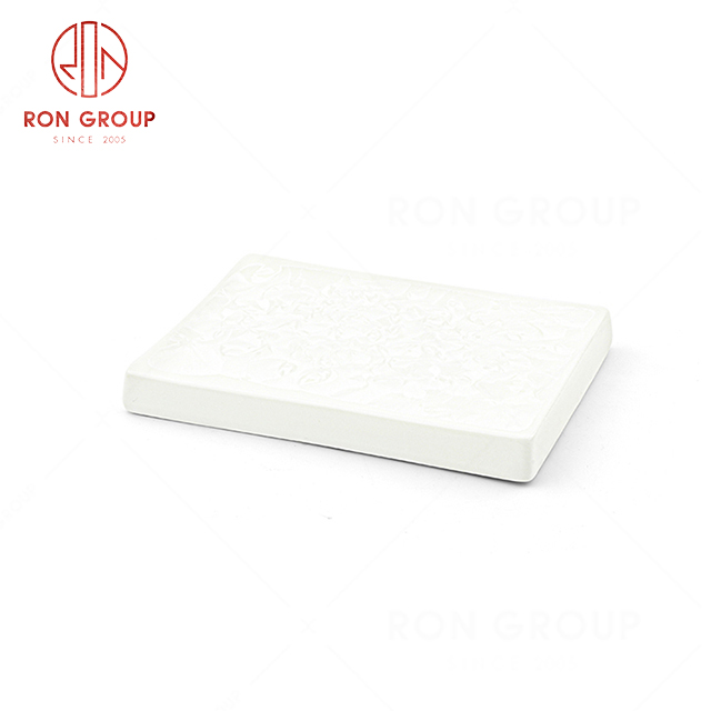 RN0660P00075 Hot Selling High Quality Exquisite White Ceramic Long Plate