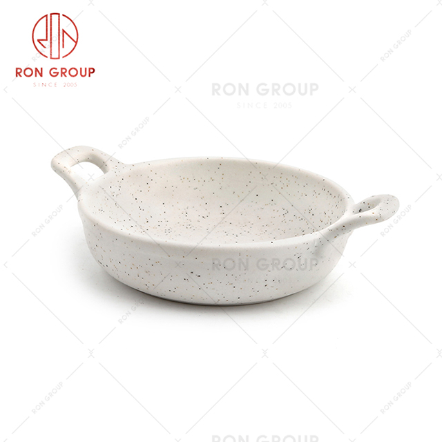 New style design restaurant creative tableware hotel dinnerware baking pan with ears