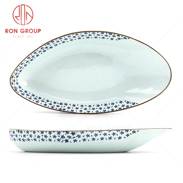 RNPS041FX-042 Wholesale High Quality Exquisite Ceramic Boat Plate