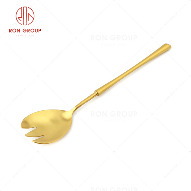 RN0068E00164 Wholesale High Quality Exquisite Golden Stainless Steel  Salad Fork