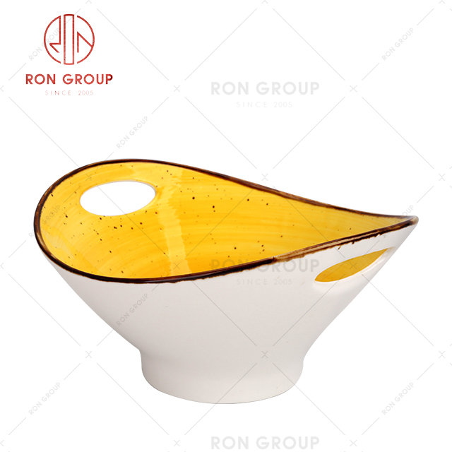 French Collection Hand-Color Yellow Plate 1047