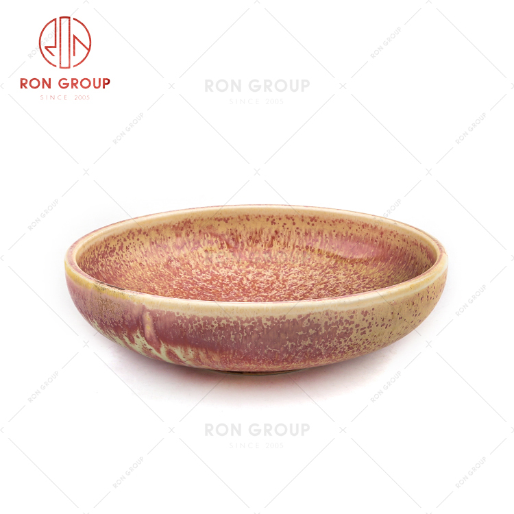 Fast delivery hand made porcelain ceramic fat edge bowl unique designs good supplier wholesale customized tableware