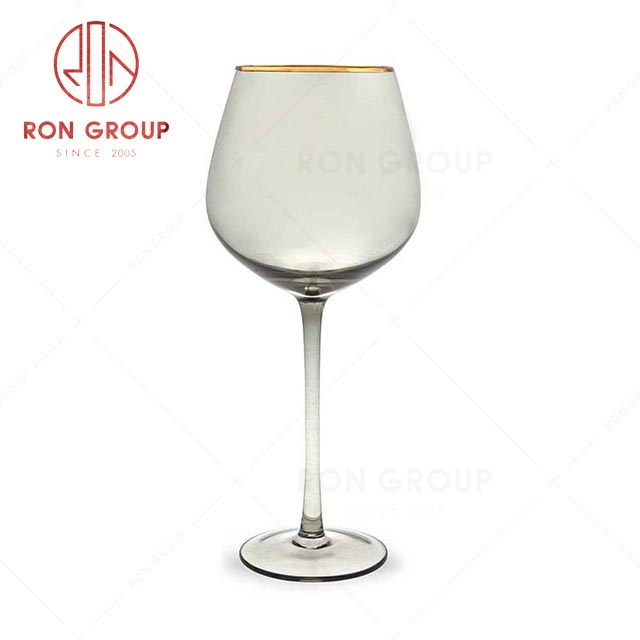 RN0048G00058 Hot Sell High Quality Wedding Gold Rim  Red Wine Glass