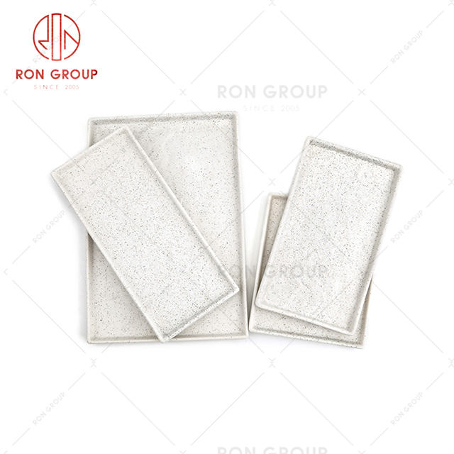 Manufacturers wholesale natural white slate, slate, rock Western food plate, hotel family party personalized tableware plate rectangual plate square plate