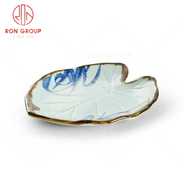 RNPCS109HL Wholesale High Quality Exquisite Ceramic Leaf Shape Dish