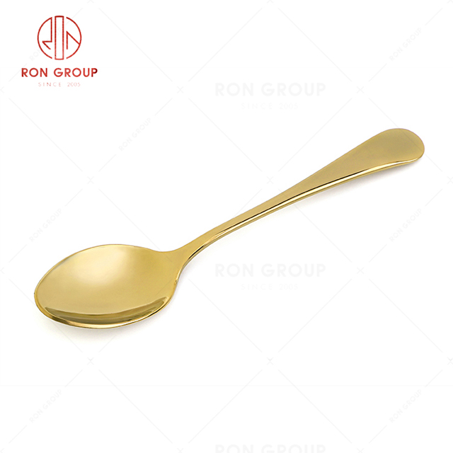 RN0178E00318 Hot Selling High Quality Gold Stainless Steel Cutlery Tony Series --  Tea Spoon