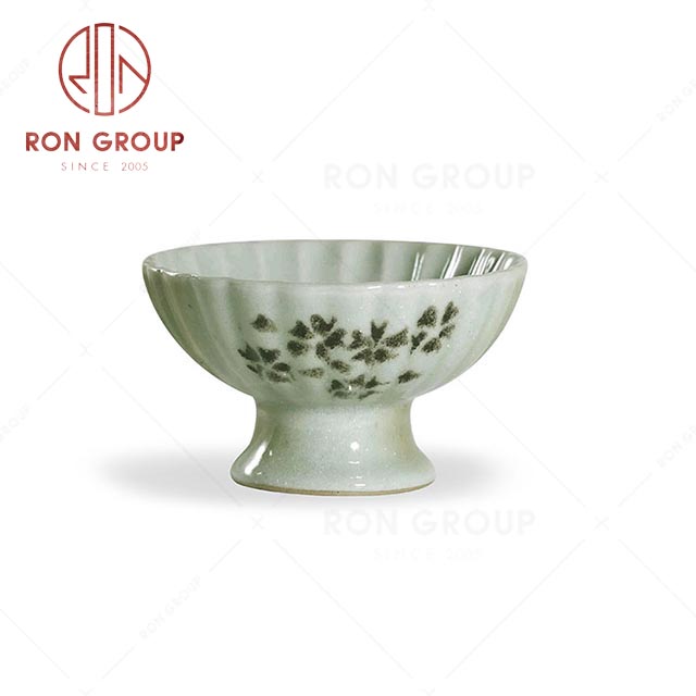 RN0039P02615  Hot Sale High Quality Unique Exquisite Ceramic High Round Bowl