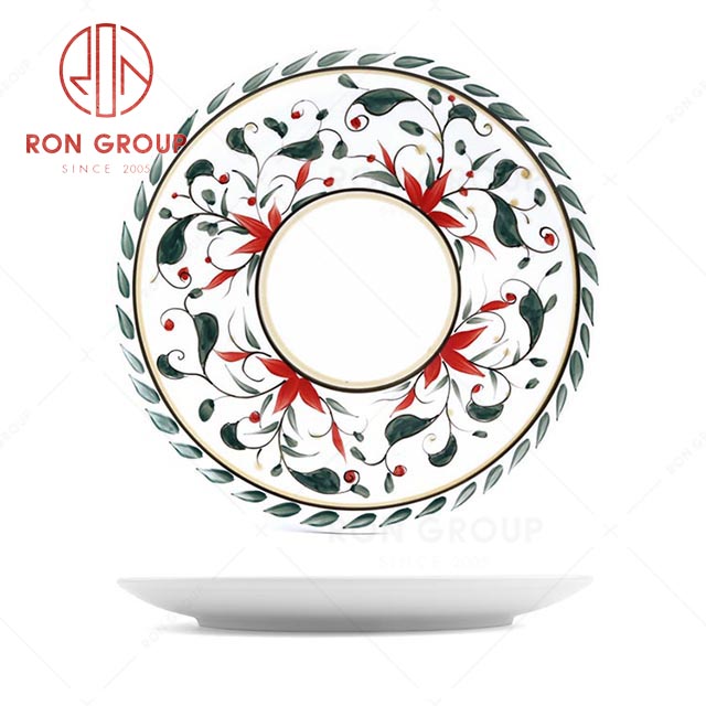 Customized High Quality Hand-painted Restaurant Porcelain Plate 