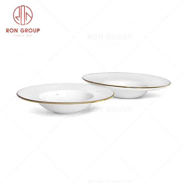 RonGroup New Color Chip Proof  Collection Cream White  -  Hat Shape Plate 