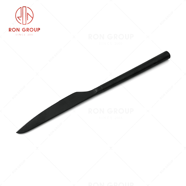 RN0178E00133 Hot Sale High Quality Exquisite Black Stainless Steel Barton Series-- Steak Knife