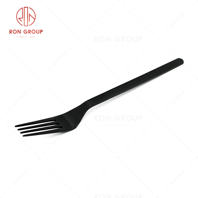 RN0178E00438 Hot Sale High Quality Black Stainless Steel Cutlery Arthur Series--  Table Fork