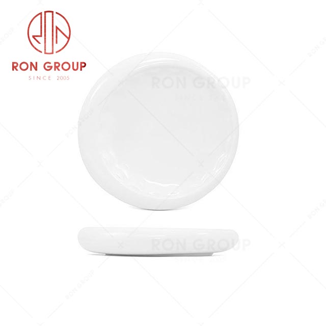 RN0037P06802 Wholesale Unique Design Premium White Porcelain Round Plate