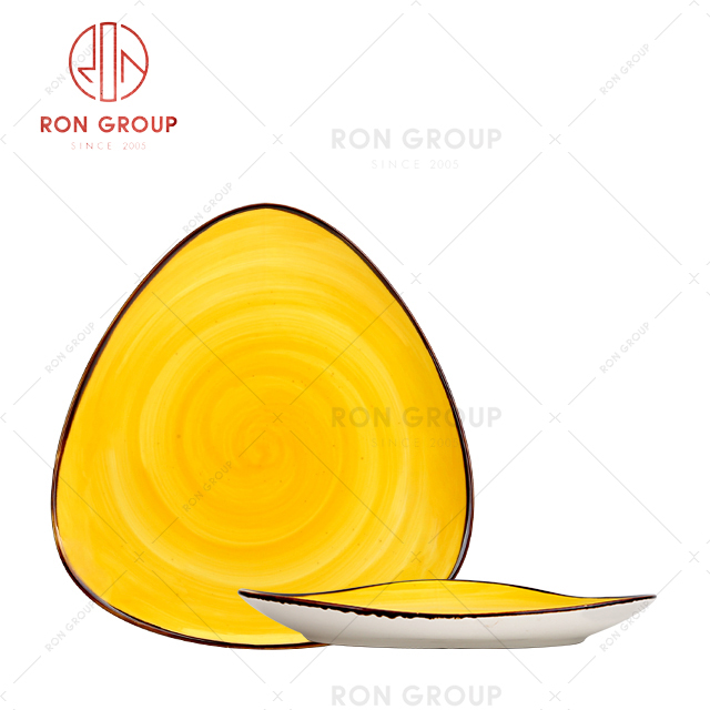 French Collection Hand-Color Yellow Plate 1035