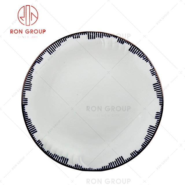 Hot selling restaurant tableware high quality hotel reception round plate