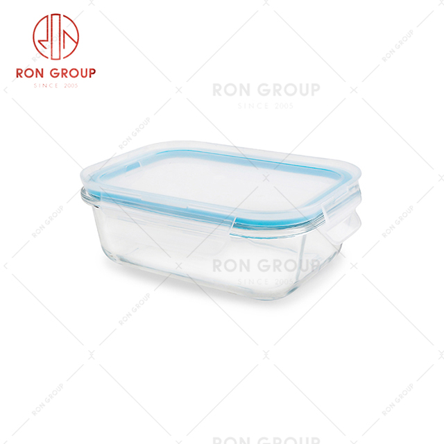 Fast food restaurant kitchen utensils recyclable glass fresh-keeping salad box