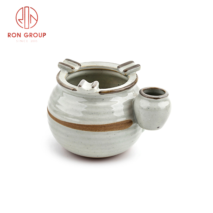 Good price high quality Asian style dinnerware set restaurant hotel ceramic pottery ashtray