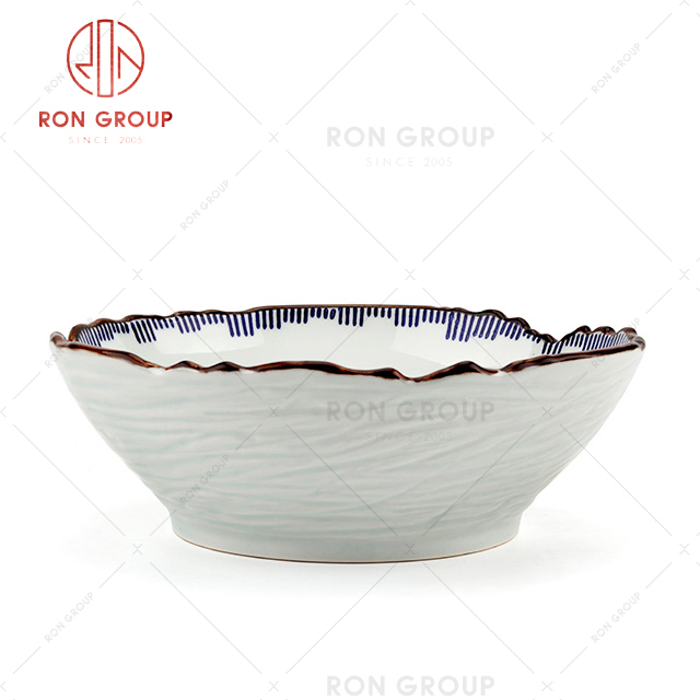 Texture design nordic style restaurant tableware quality hotel service soup bowl