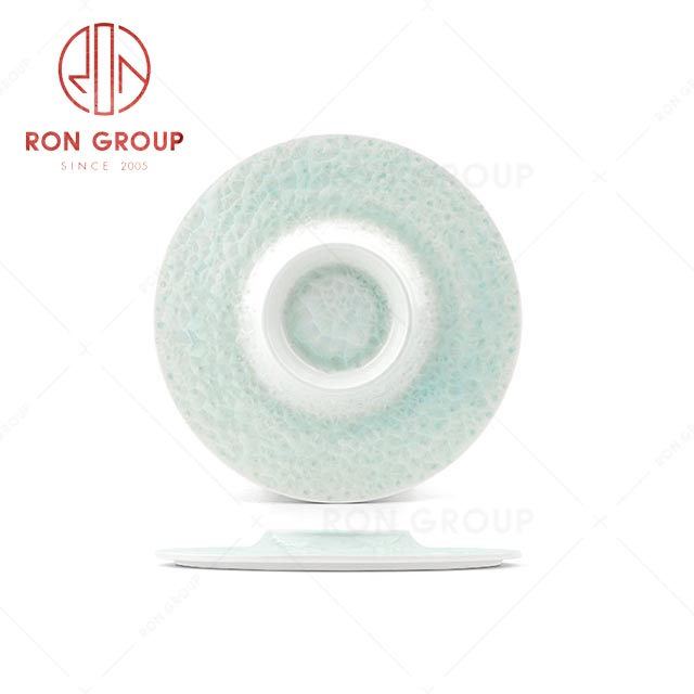 RN0660P00568 Hot Selling  Unique Design  Verdant  Round Ceramic Plate