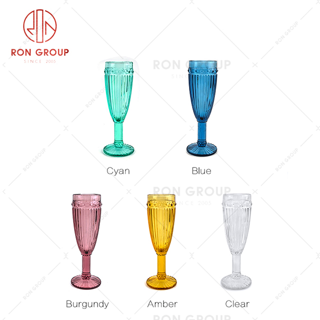 Outdoor wedding restaurant quality cup set hotel party color glass