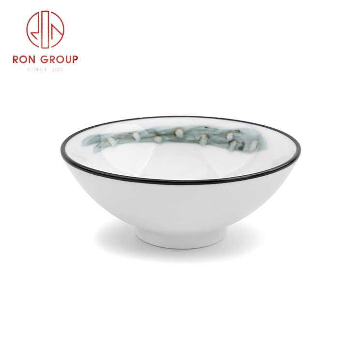 Cheap price new chinese modern porcelain restaurant bowl banquet porcelain ink painting tableware