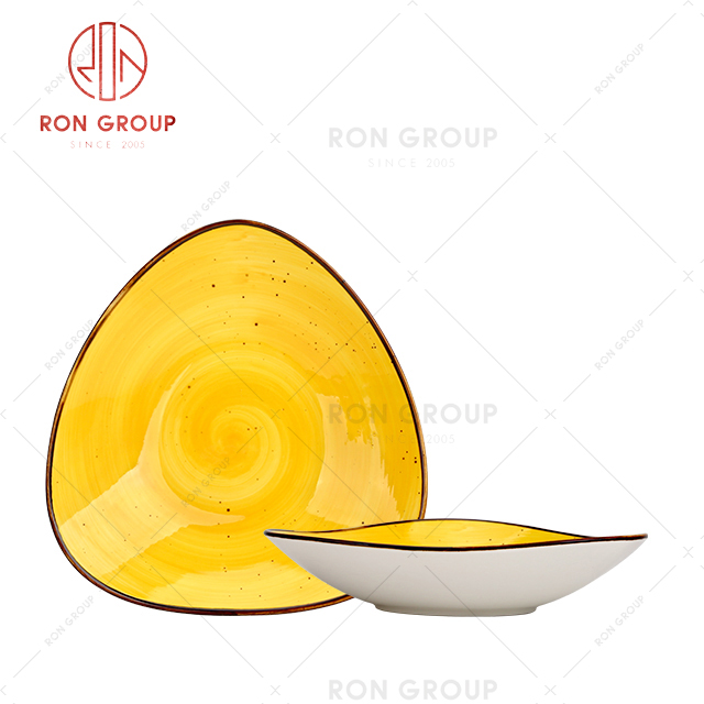 French Collection Hand-Color Yellow Plate 1039