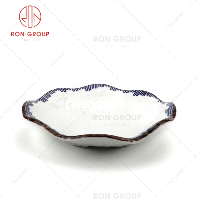 High end ceramic dessert dinner plate nordic style round shape porcelain dish