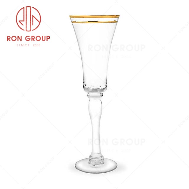 RN0048G00005 Hot Sale Unique Design Gold Rim Champagne Goblet