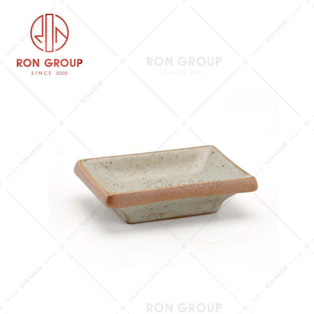 wholesale restaurant hotel sushi soy sauce handmade ceramic plate