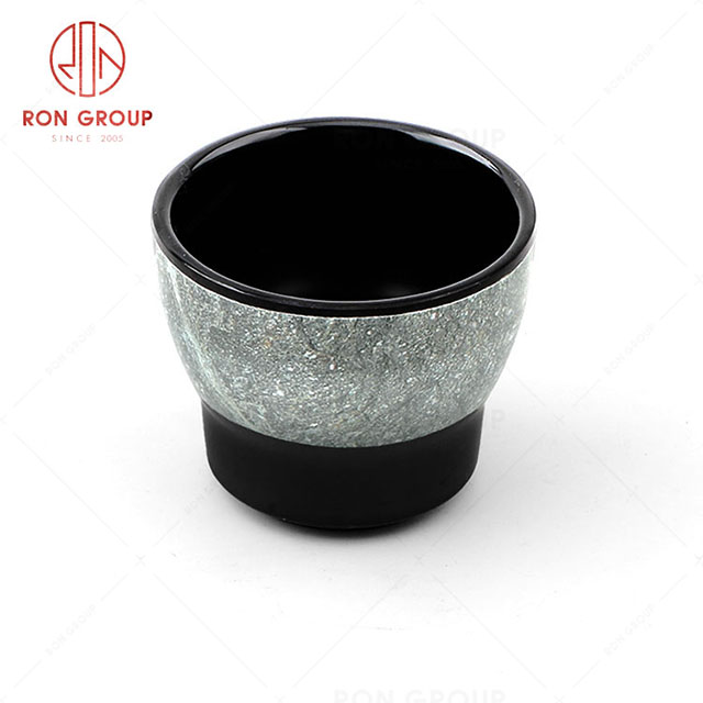 RN0039M00023  Hot Sale High Quality Durable Grey Stone Grain Melamine Cup