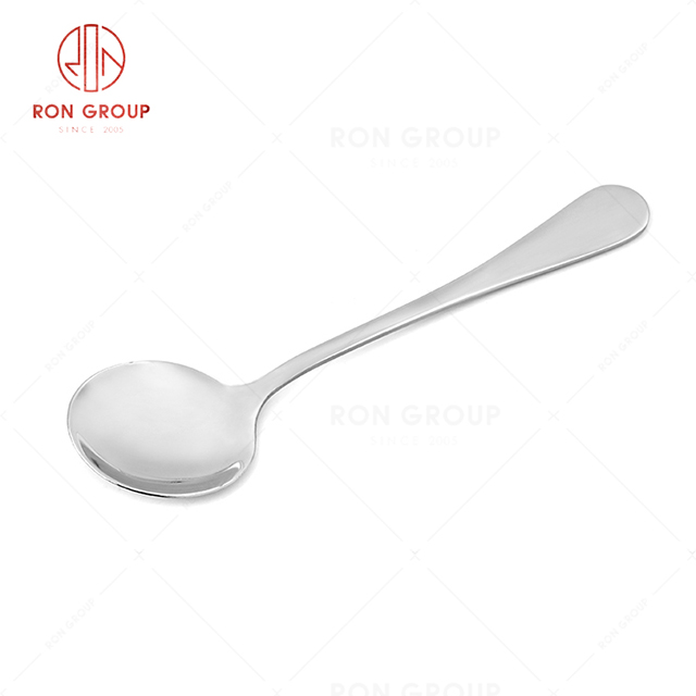 RN0050E01890 Wholesale High Quality Durable Silver Stainless Steel Soup Spoon