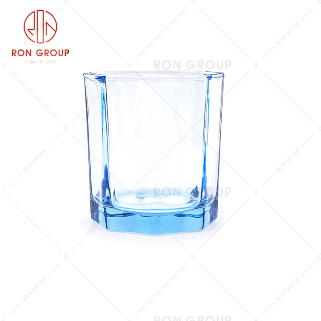 Event party restaurant commemorative gift blue water cup hotel outdoor dinner glass wine cup