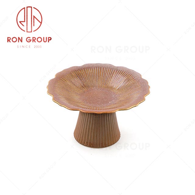 RN0020P00276 Hot Selling High Quality Exquisite Rustic Red Collection  Ripple High Bowl