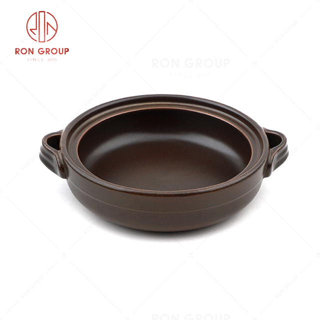 RN0039KF0112 Hot Selling High Quality Healthy Brown Shallow Pot