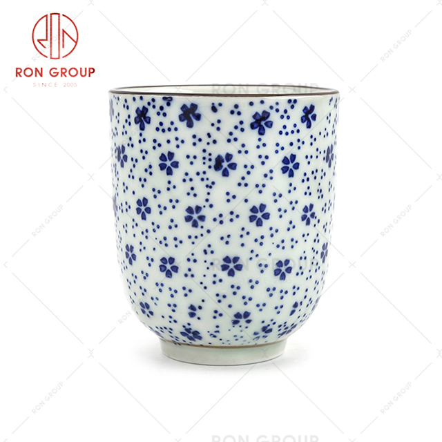 Broken flower design new style restaurant ceramic cup hotel elegant style tea cup