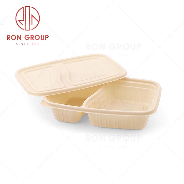 RN0586D00013 Hot Sale High Quality Disposable Two-compartment Corn Starch Meal Container