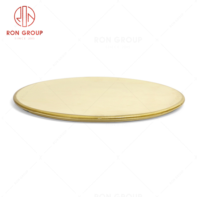 RonGroup New Color Custard Chip Proof Porcelain  Collection - Ceramic Dinnerware Round Dish 